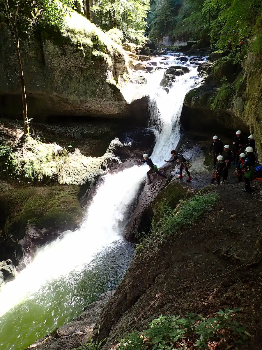 canyoning de Malvaux à Foncine le Bas dans le Jura