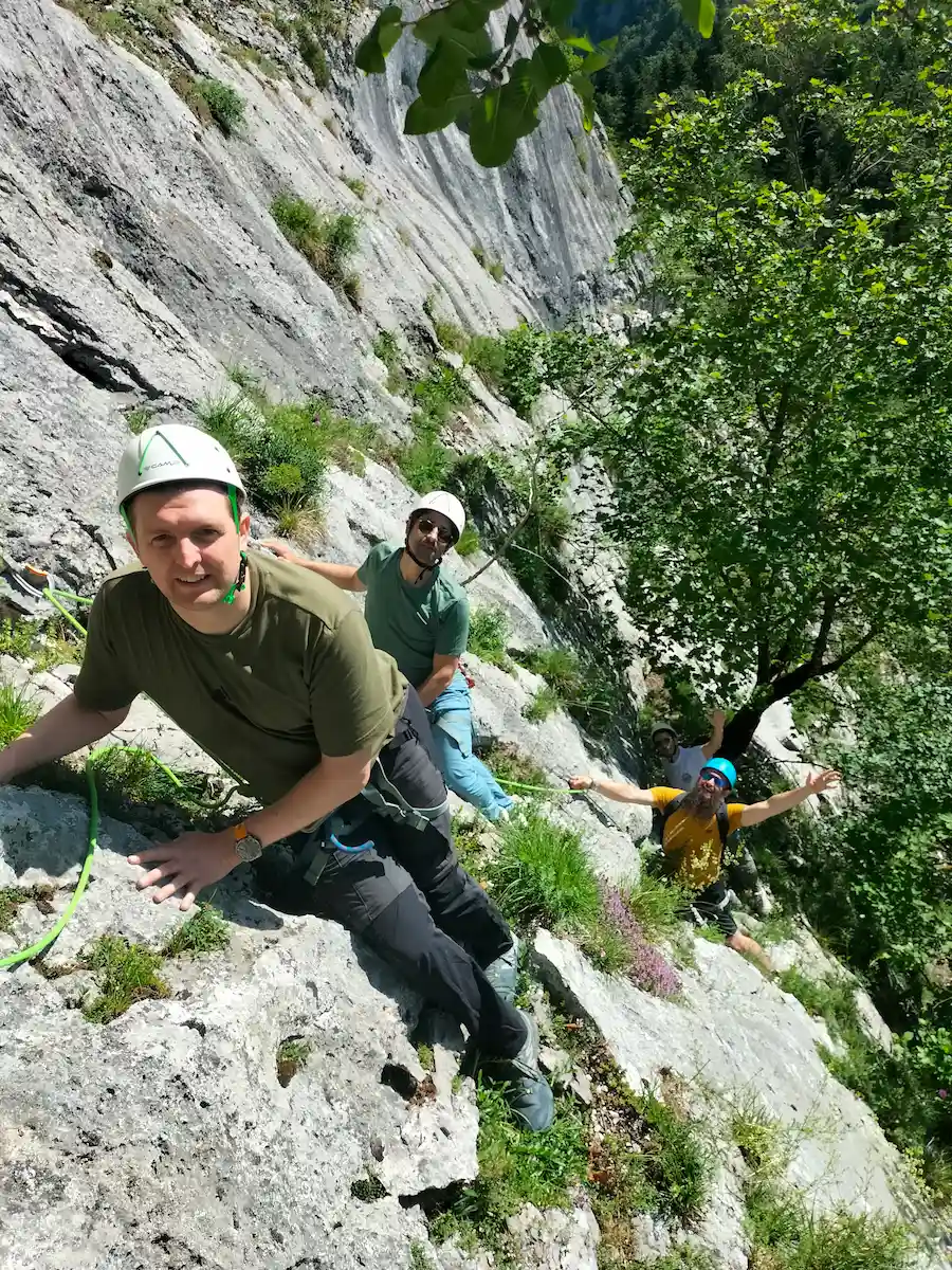 Via Corda dans le Jura au Pic de l'Aigle