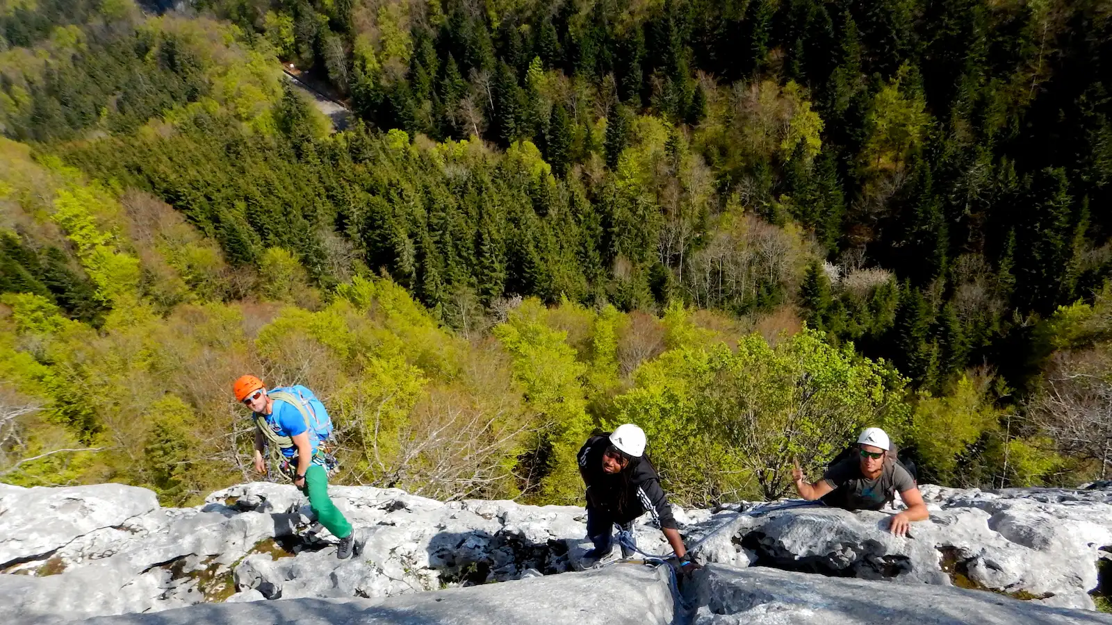 Via Corda du Pic de l'Aigle dans le Jura
